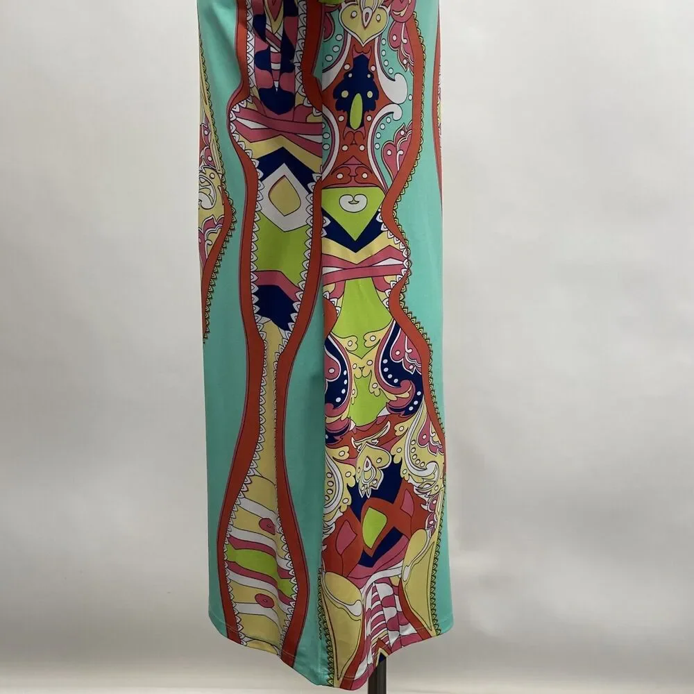 Ivy Lane Women's‎ Shift Dress Medium Mint Green Orange Yellow Pink White Blue